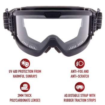 Rothco ANSI Rated OTG Goggles (Black / Clear Lens)