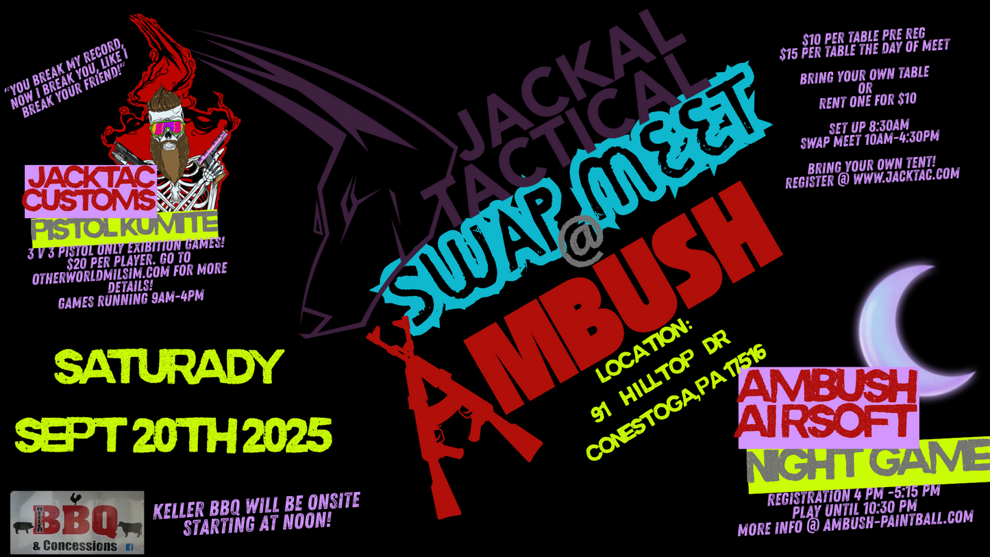 Swap Meet Sept 20th 2025 10X10 Spot